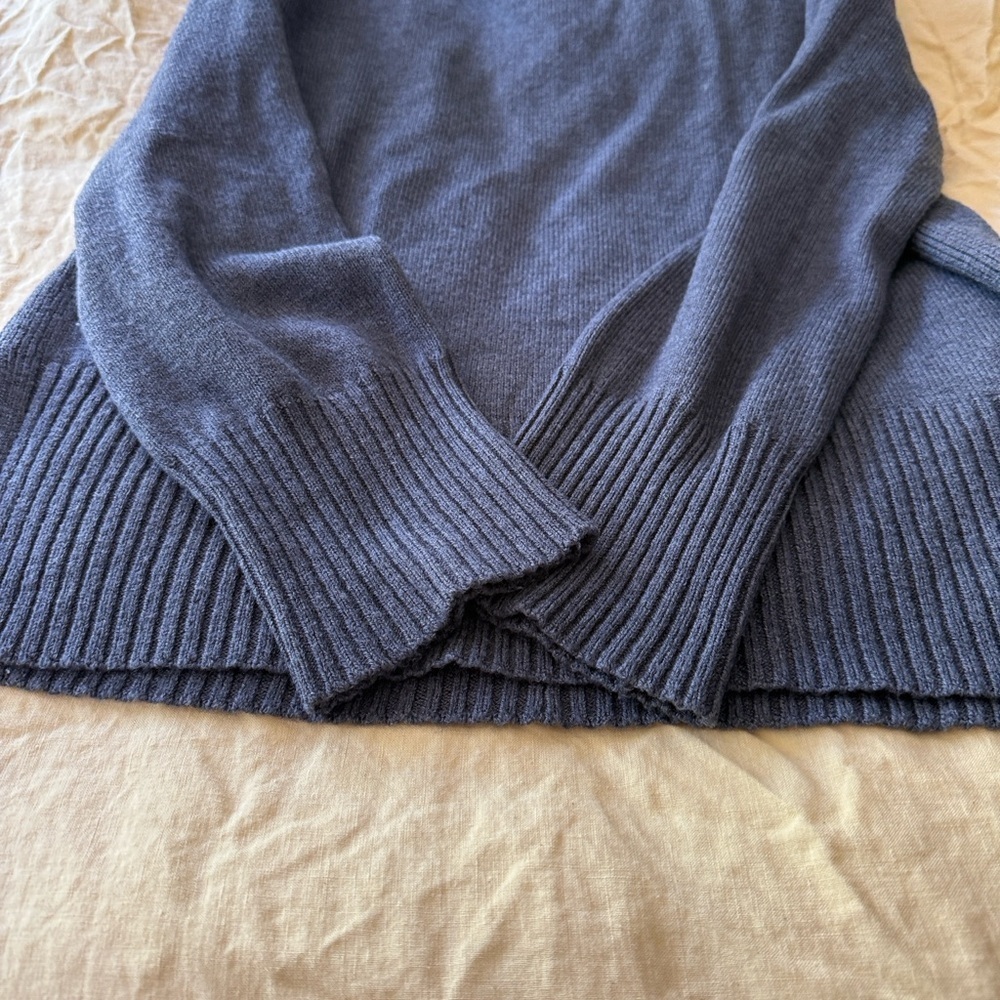 Nordstrom Wool Blend Gray Ribbed Crew Neck Sweater – Size Small - Picture 4 of 7